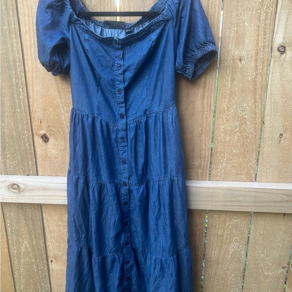 New York & Company Navy Maxi Dress size small - Picture 2 of 8